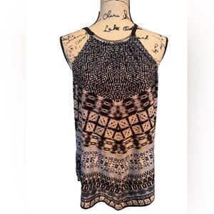 INC International Concepts Women’s Hardware Halter Patterned Pullover Blouse XL